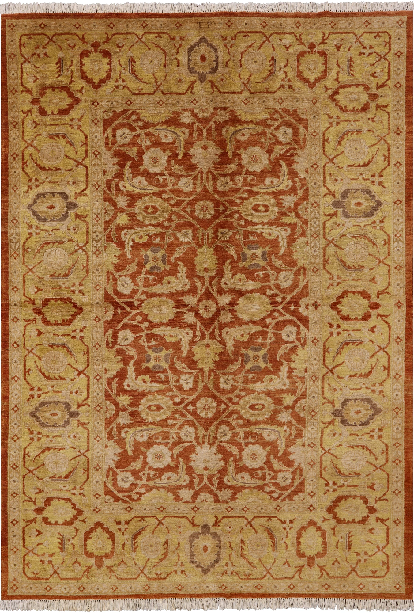 Peshawar Handmade Wool Area Rug - 6' 1" X 8' 9" - Golden Nile