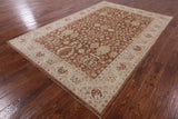 Peshawar Handmade Wool Area Rug - 6' 1" X 9' 1" - Golden Nile