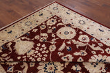 Red Peshawar Handmade Wool Rug - 9' 2" X 11' 6" - Golden Nile