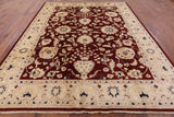 Red Peshawar Handmade Wool Rug - 9' 2" X 11' 6" - Golden Nile