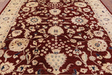 Red Peshawar Handmade Wool Rug - 9' 2" X 11' 6" - Golden Nile