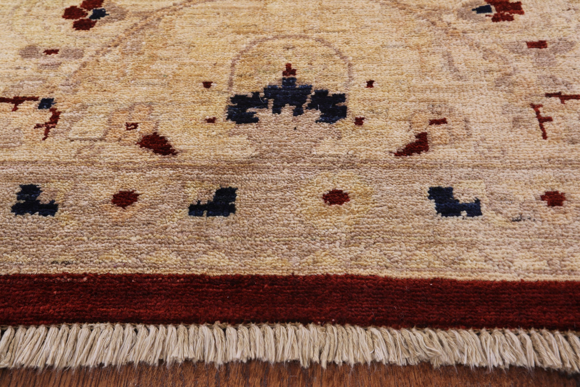 Red Peshawar Handmade Wool Rug - 9' 2" X 11' 6" - Golden Nile
