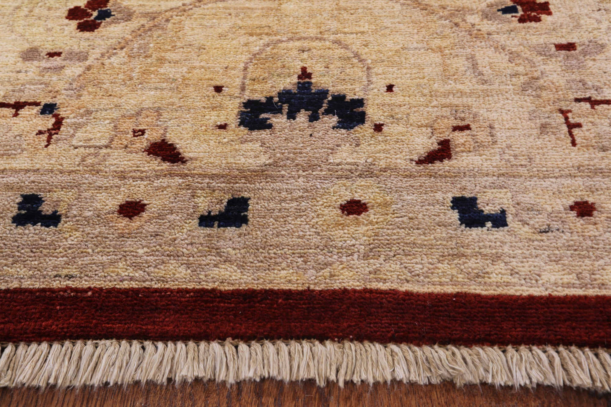 Red Peshawar Handmade Wool Rug - 9' 2" X 11' 6" - Golden Nile