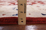 Red Peshawar Handmade Wool Rug - 9' 2" X 11' 6" - Golden Nile