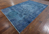 7 X 10 Handmade Overdyed Oriental Wool Area Rug - Golden Nile