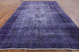 Overdyed 8 X 11 Purple Handmade Oriental Area Rug - Golden Nile