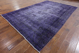 Overdyed 8 X 11 Purple Handmade Oriental Area Rug - Golden Nile