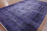 Overdyed 8 X 11 Purple Handmade Oriental Area Rug - Golden Nile