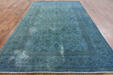 Oriental 7 X 10 Floral Handmade Overdyed Area Rug - Golden Nile