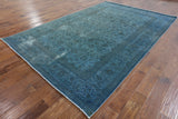 Oriental 7 X 10 Floral Handmade Overdyed Area Rug - Golden Nile