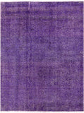 Purple Persian Overdyed Handmade Wool Area Rug - 4' 10" X 6' 1" - Golden Nile