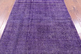 Purple Persian Overdyed Handmade Wool Area Rug - 4' 10" X 6' 1" - Golden Nile