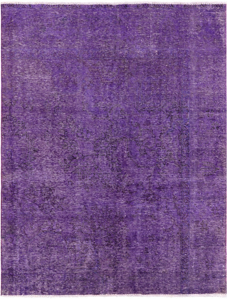 Purple Persian Overdyed Handmade Area Rug - 4' 10" X 6' 1" - Golden Nile