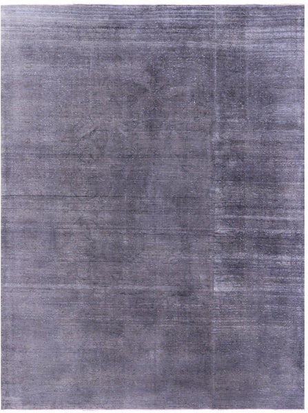 Grey Persian Overdyed Handmade Wool Area Rug - 9' 8" X 12' 9" - Golden Nile