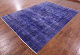 Persian Overdyed Handmade Wool Area Rug - 7' 4" X 10' 3" - Golden Nile