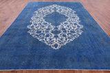 Blue Persian Overdyed Handmade Wool Rug - 9' 7" X 12' 9" - Golden Nile