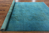 6 X 9 Blue Peshawar Overdyed Handmade Area Rug - Golden Nile