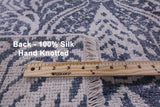 Modern Pure Silk Handmade Area Rug - 7' 9" X 9' 9'' - Golden Nile