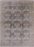 Ivory William Morris Handmade Wool Rug - 7' 7" X 10' 0" - Golden Nile