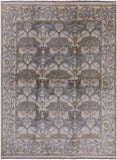 Ivory William Morris Handmade Wool Rug - 7' 7" X 10' 0" - Golden Nile