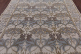 Ivory William Morris Handmade Wool Rug - 7' 7" X 10' 0" - Golden Nile