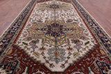 Heriz Hand Knotted Wool Area Rug - 8' 11" X 18' - Golden Nile