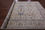 Ivory Handmade Turkish Oushak Wool Rug - 8' 0" X 10' 0" - Golden Nile
