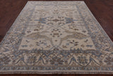 Ivory Handmade Turkish Oushak Wool Rug - 8' 0" X 10' 0" - Golden Nile