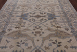 Ivory Handmade Turkish Oushak Wool Rug - 8' 0" X 10' 0" - Golden Nile