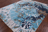 Silk Hand Knotted Oriental Rug - 8' 1" X 9' 10'' - Golden Nile