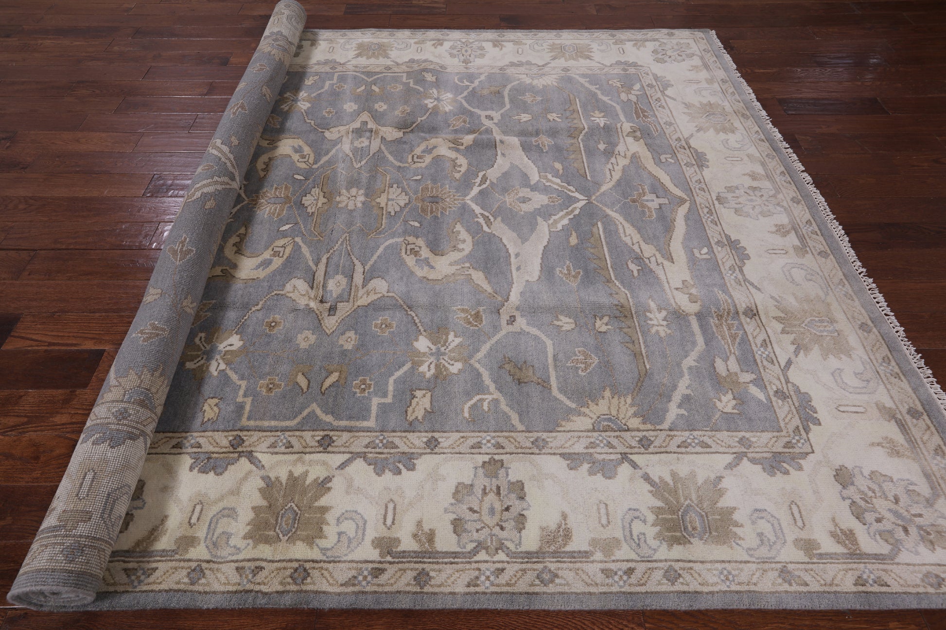 Turkish Oushak Hand Knotted Wool Rug - 8' 4" X 10' 2" - Golden Nile