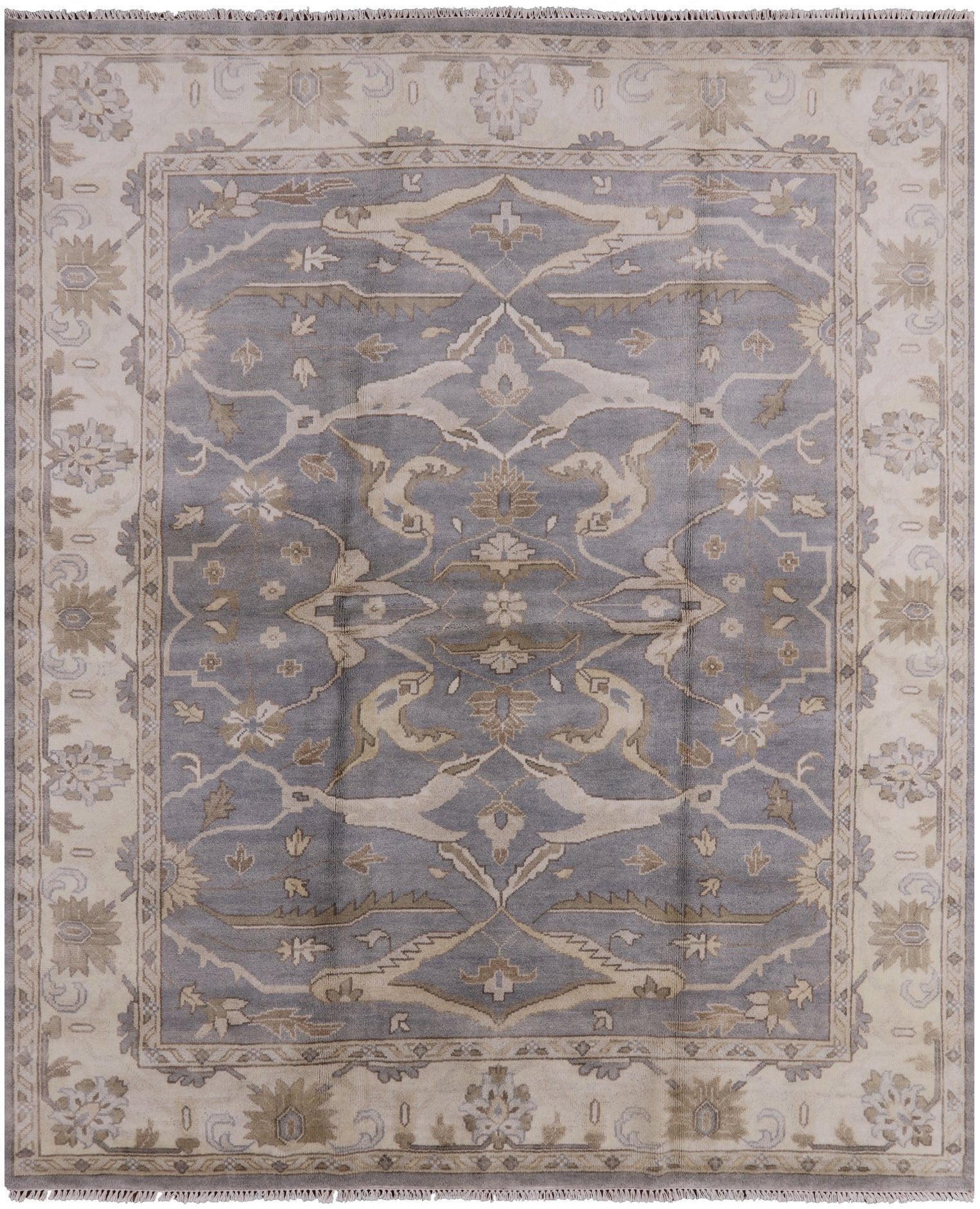 Turkish Oushak Hand Knotted Wool Rug - 8' 4" X 10' 2" - Golden Nile