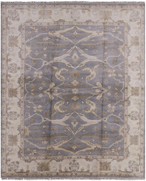 Turkish Oushak Hand Knotted Wool Rug - 8' 4" X 10' 2" - Golden Nile