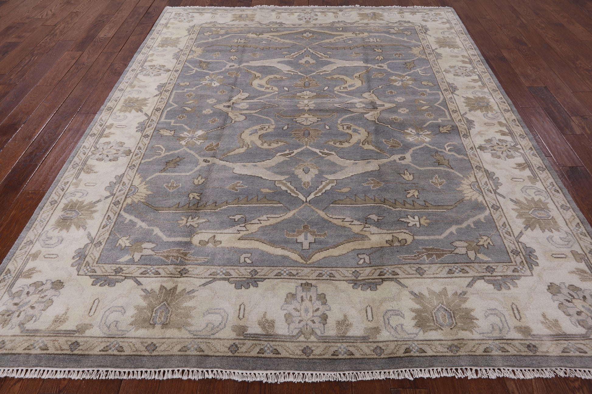 Turkish Oushak Hand Knotted Wool Rug - 8' 4" X 10' 2" - Golden Nile