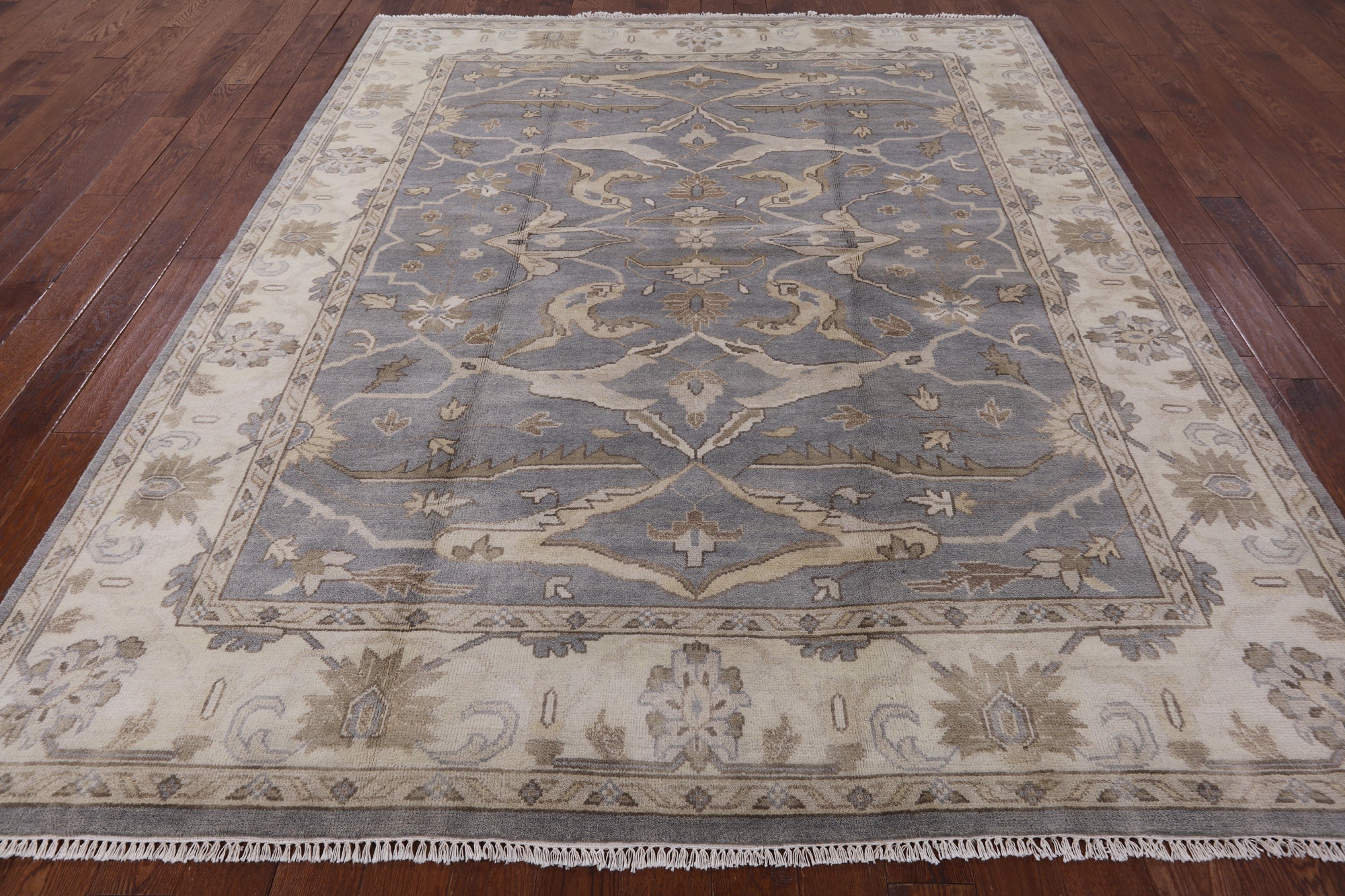 Turkish Oushak Hand Knotted Wool Rug - 8' 4" X 10' 2" - Golden Nile