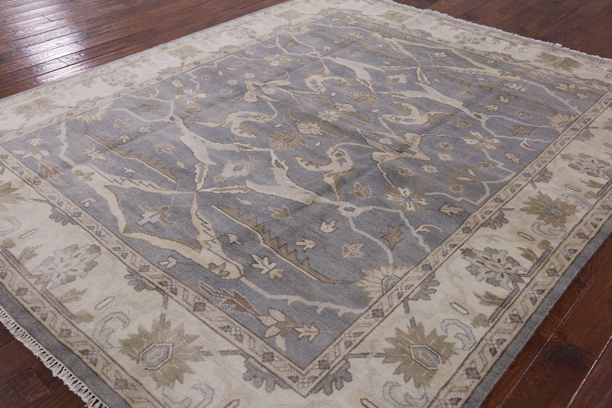 Turkish Oushak Hand Knotted Wool Rug - 8' 4" X 10' 2" - Golden Nile