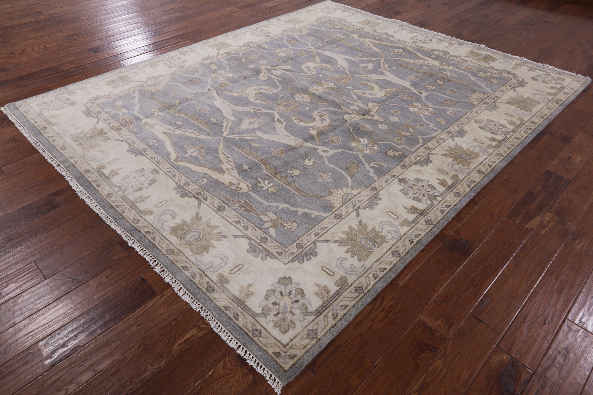 Turkish Oushak Hand Knotted Wool Rug - 8' 4" X 10' 2" - Golden Nile