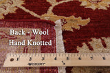 Red Chobi Peshawar Hand-Knotted Wool Rug - 5' 10" X 8' 1" - Golden Nile
