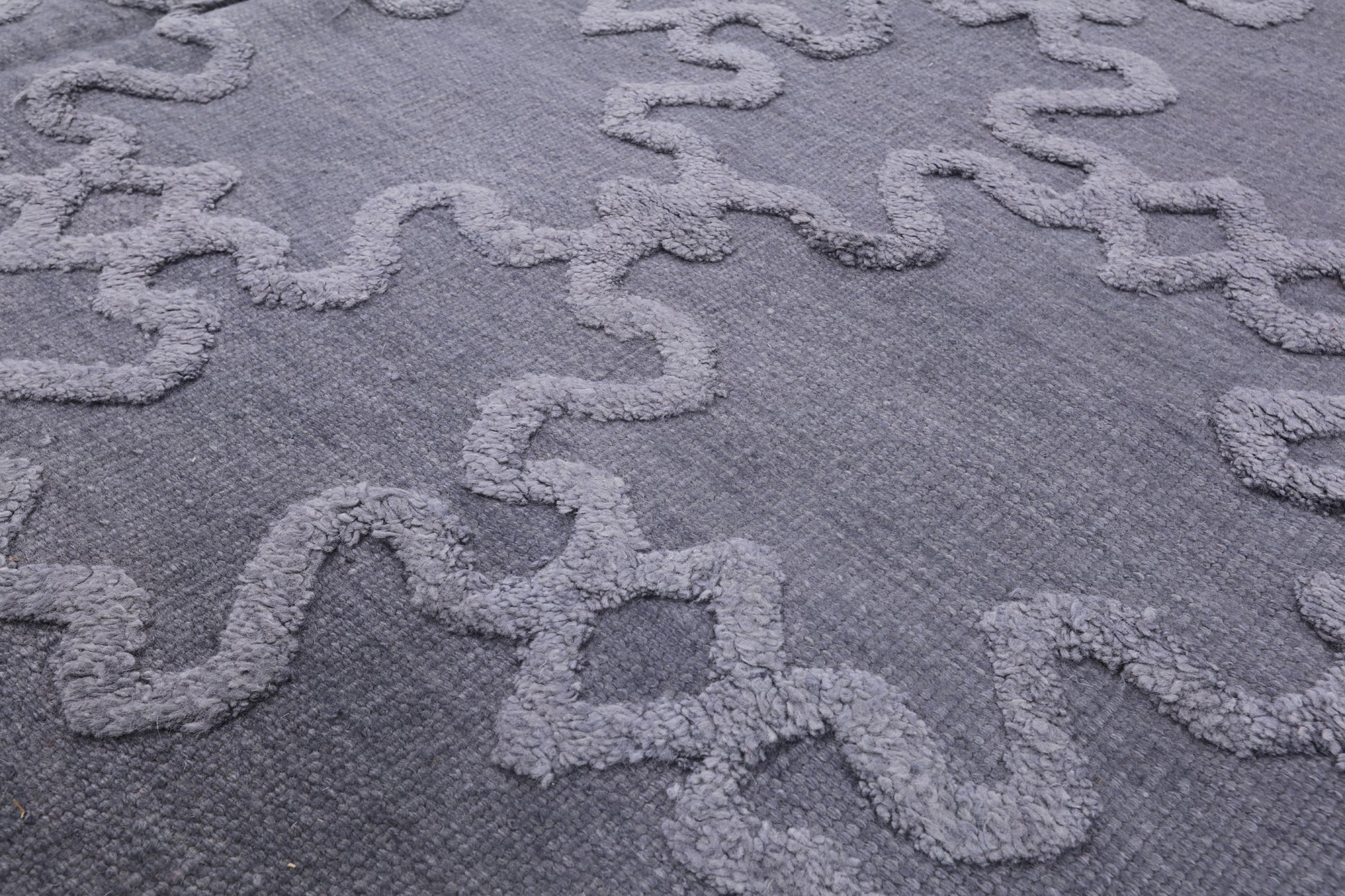 Grey Flat Weave Moroccan Wool Rug - 6' 1" X 9' 1" - Golden Nile