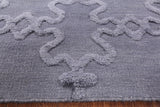 Grey Flat Weave Moroccan Wool Rug - 6' 1" X 9' 1" - Golden Nile