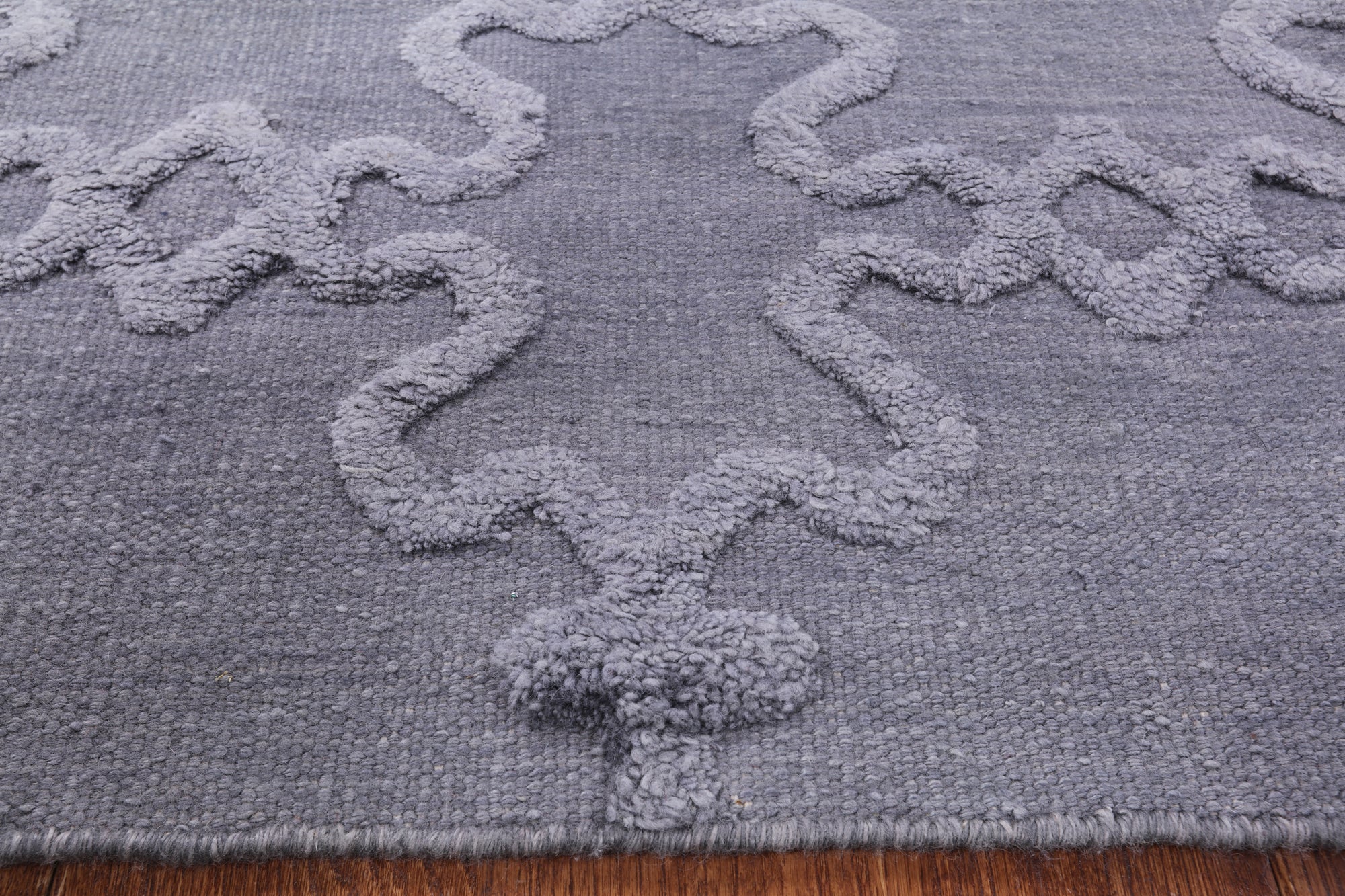 Grey Flat Weave Moroccan Wool Rug - 6' 1" X 9' 1" - Golden Nile