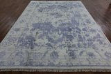 Blue Silk Floral Rug 8 X 10 - Golden Nile