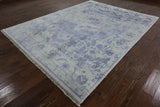 Blue Silk Floral Rug 8 X 10 - Golden Nile