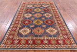 Multi-Color Kazak 6 X 9 Rug - Golden Nile