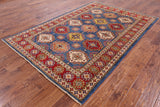 Multi-Color Kazak 6 X 9 Rug - Golden Nile