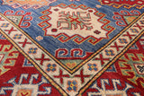 Multi-Color Kazak 6 X 9 Rug - Golden Nile