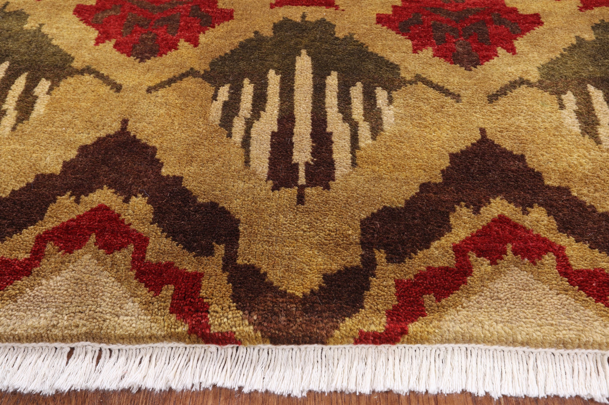 Ikat Handmade Wool Area Rug - 8' 1" X 10' 1" - Golden Nile