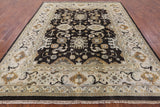 Brown Turkish Oushak Hand Knotted Wool Rug - 8' 1" X 9' 11" - Golden Nile