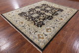 Brown Turkish Oushak Hand Knotted Wool Rug - 8' 1" X 9' 11" - Golden Nile