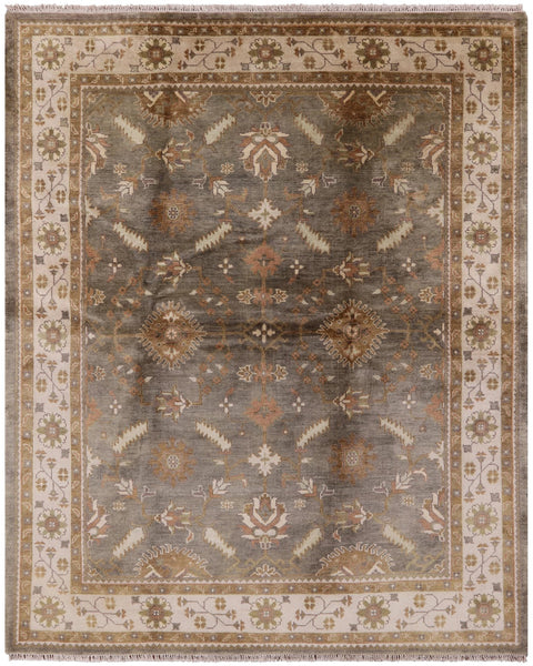 Oushak Hand Knotted Rug - 8' 2" X 10' - Golden Nile